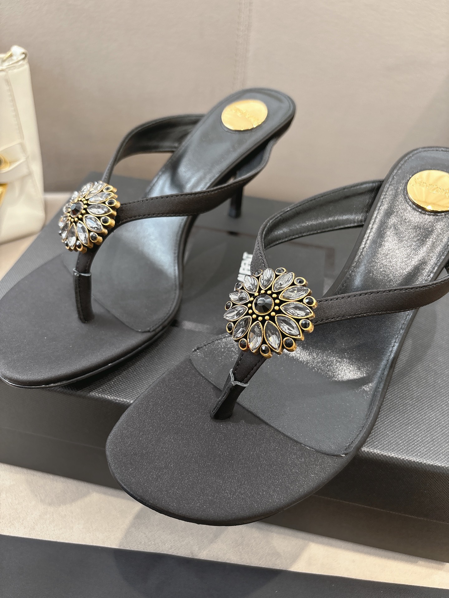 [TOP] Yves Saint Laurent YSL 10.5cm High Heel Slides - 3 Colours