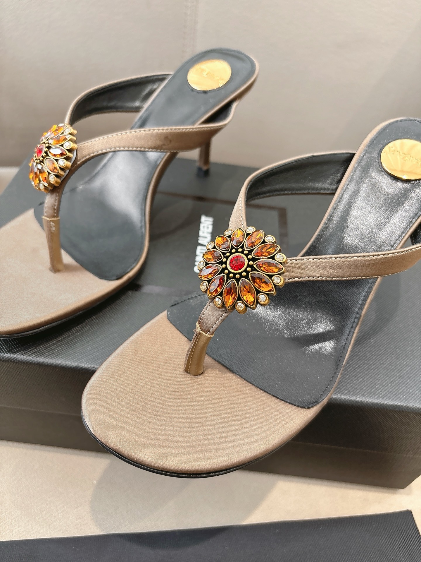 [TOP] Yves Saint Laurent YSL 10.5cm High Heel Slides - 3 Colours