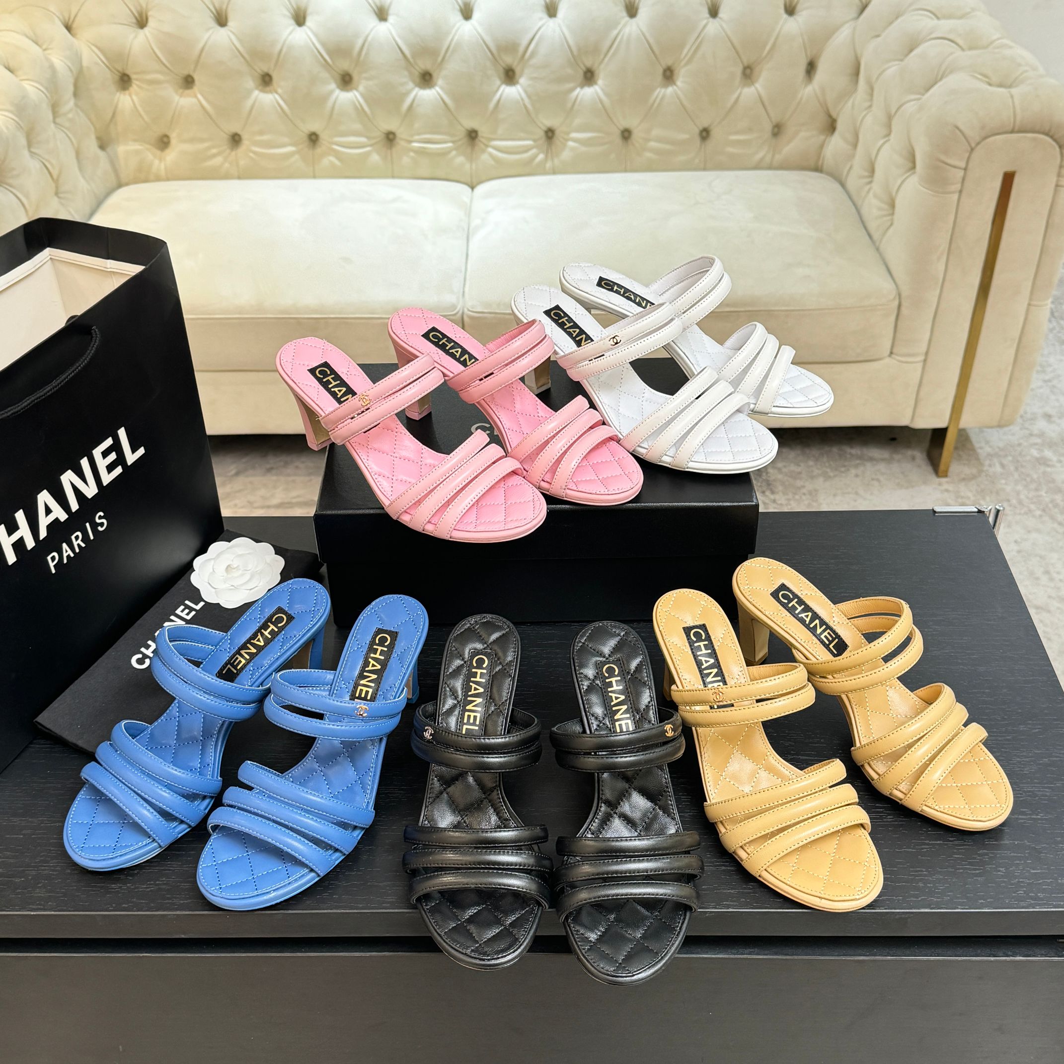 [TOP] CHANEL High Heels Slippers - 5 Colors