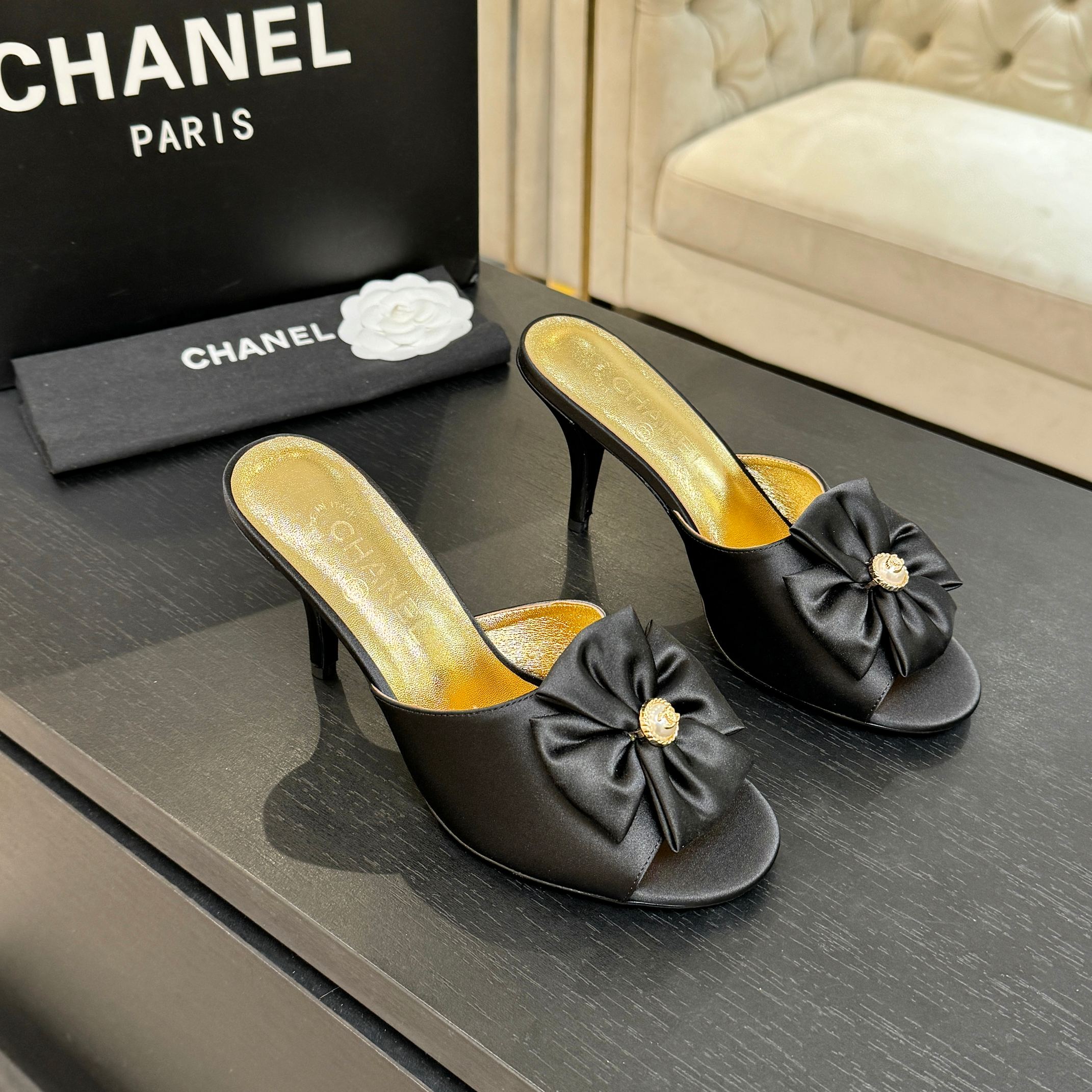 [TOP] CHANEL High Heel Slippers - 4 Colors