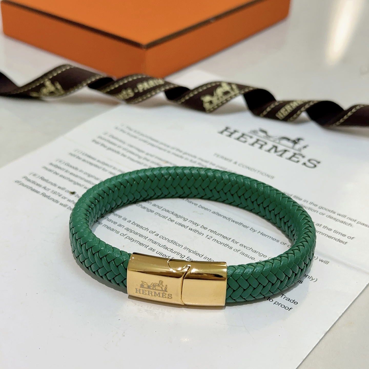[TOP] HERMES Bracelet- Green