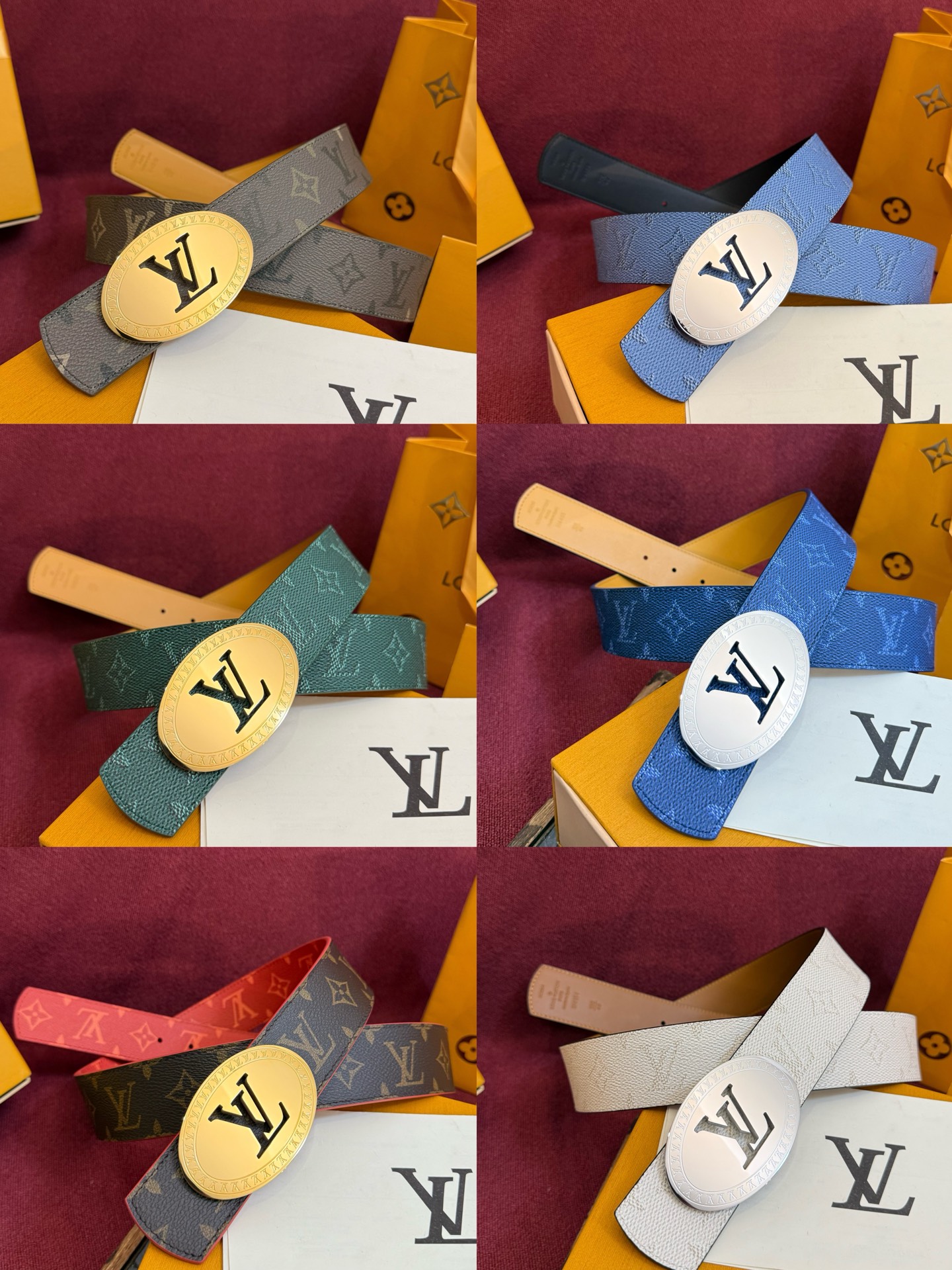 [TOP] Louis Vuitton LV Cowhide Belt - 4cm-6 Colors