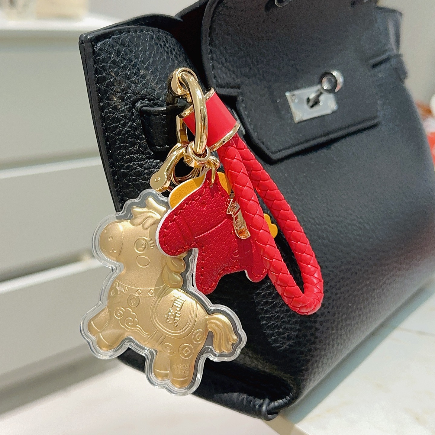 [TOP] HERMES Key Chain - Gold