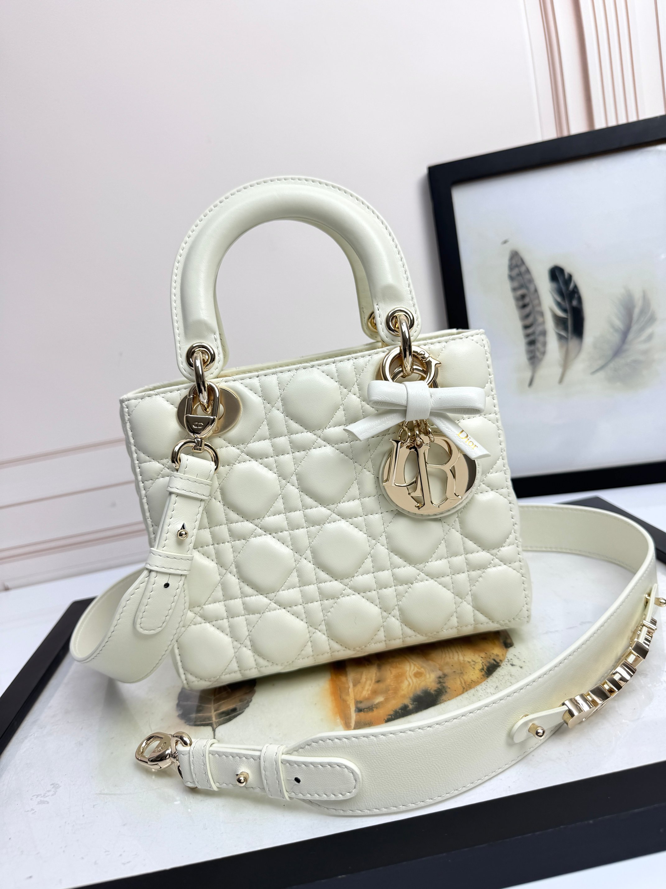 [TOP] Christian Dior Lady Dior Bags with Bow 20x16.5x8cm - 8 Color & GHW - 711 Luxury