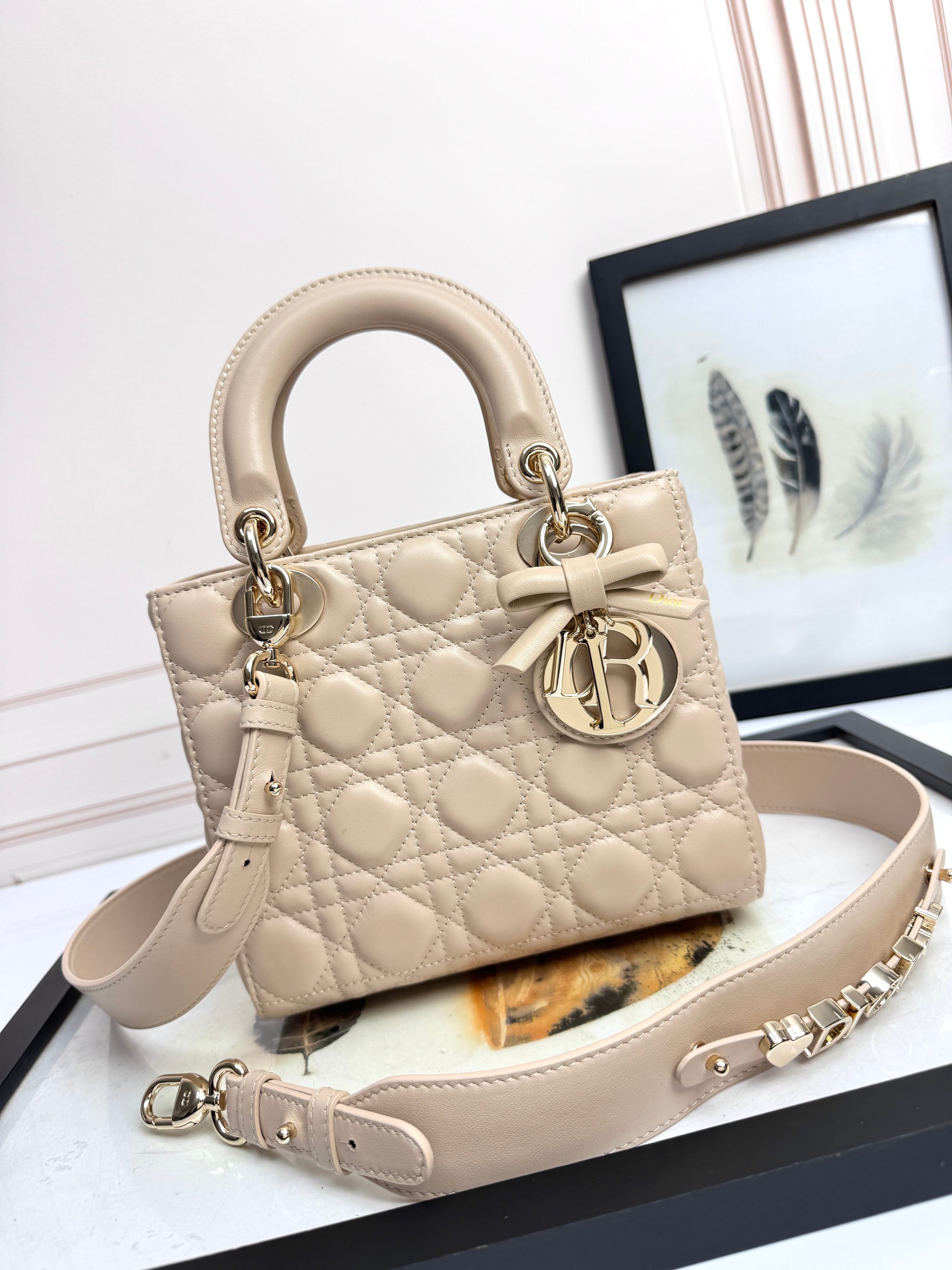 [TOP] Christian Dior Lady Dior Bags with Bow 20x16.5x8cm - 8 Color & GHW - 711 Luxury