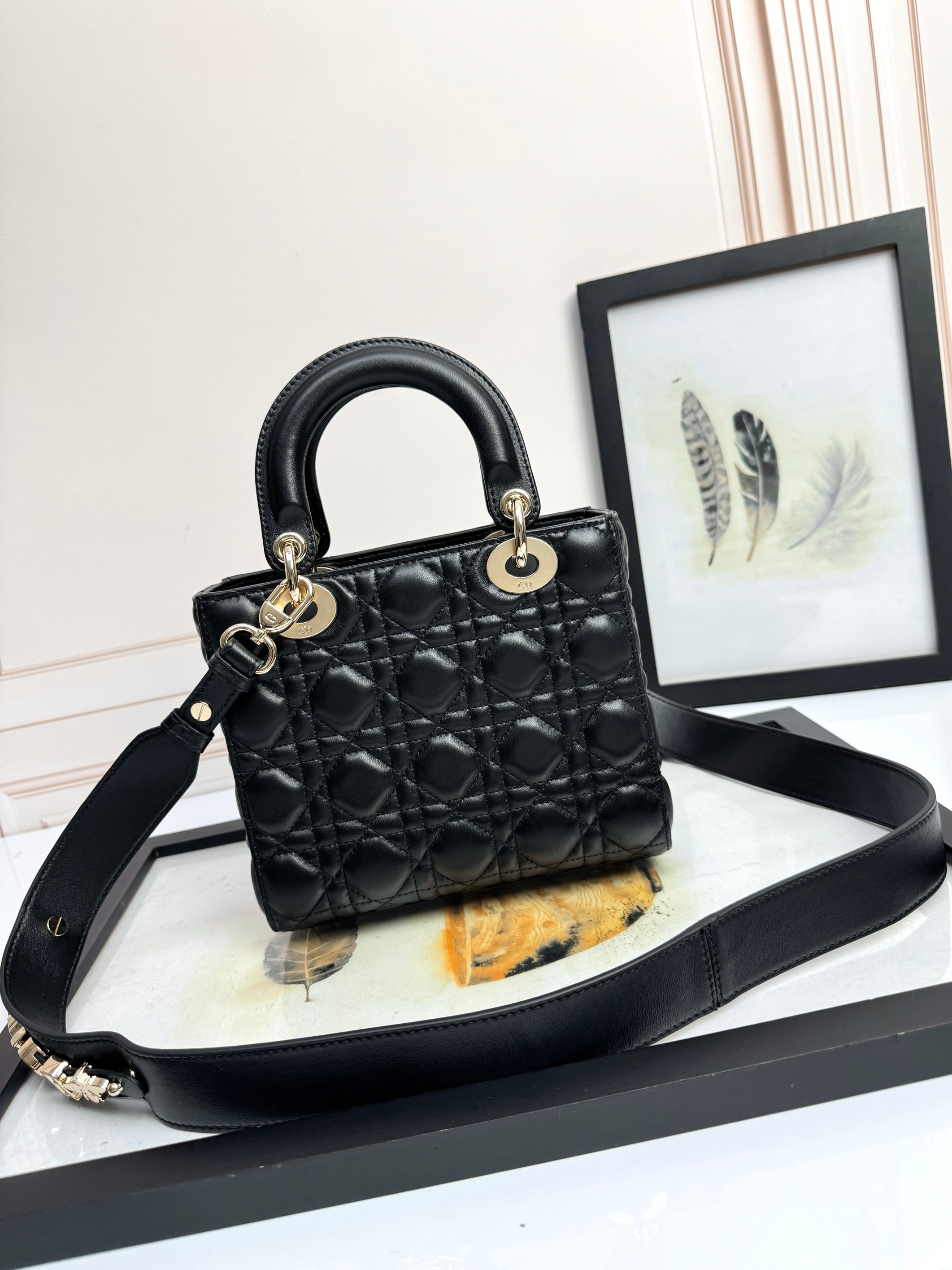 [TOP] Christian Dior Lady Dior Bags with Bow 20x16.5x8cm - 8 Color & GHW - 711 Luxury