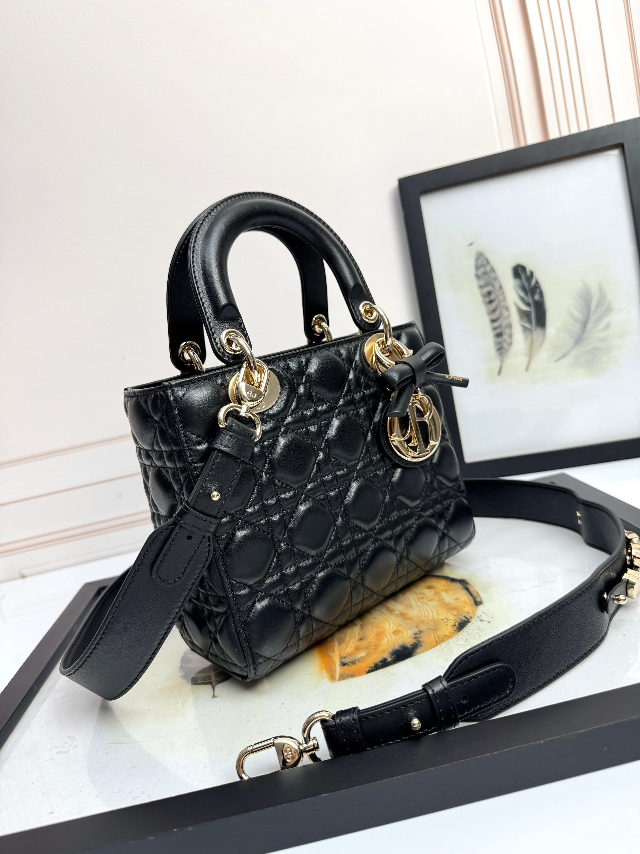 [TOP] Christian Dior Lady Dior Bags with Bow 20x16.5x8cm - 8 Color & GHW - 711 Luxury