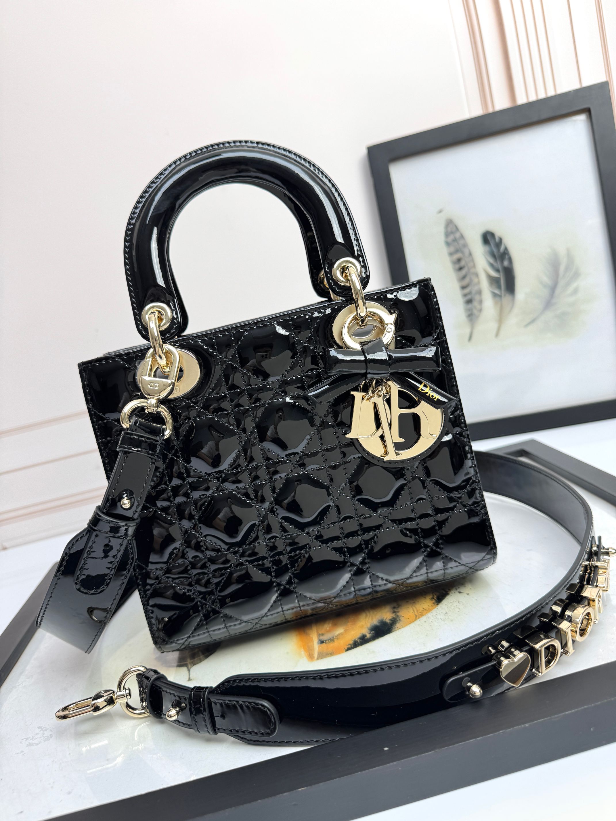 [TOP] Christian Dior Lady Dior Bags with Bow 20x16.5x8cm - 8 Color & GHW - 711 Luxury
