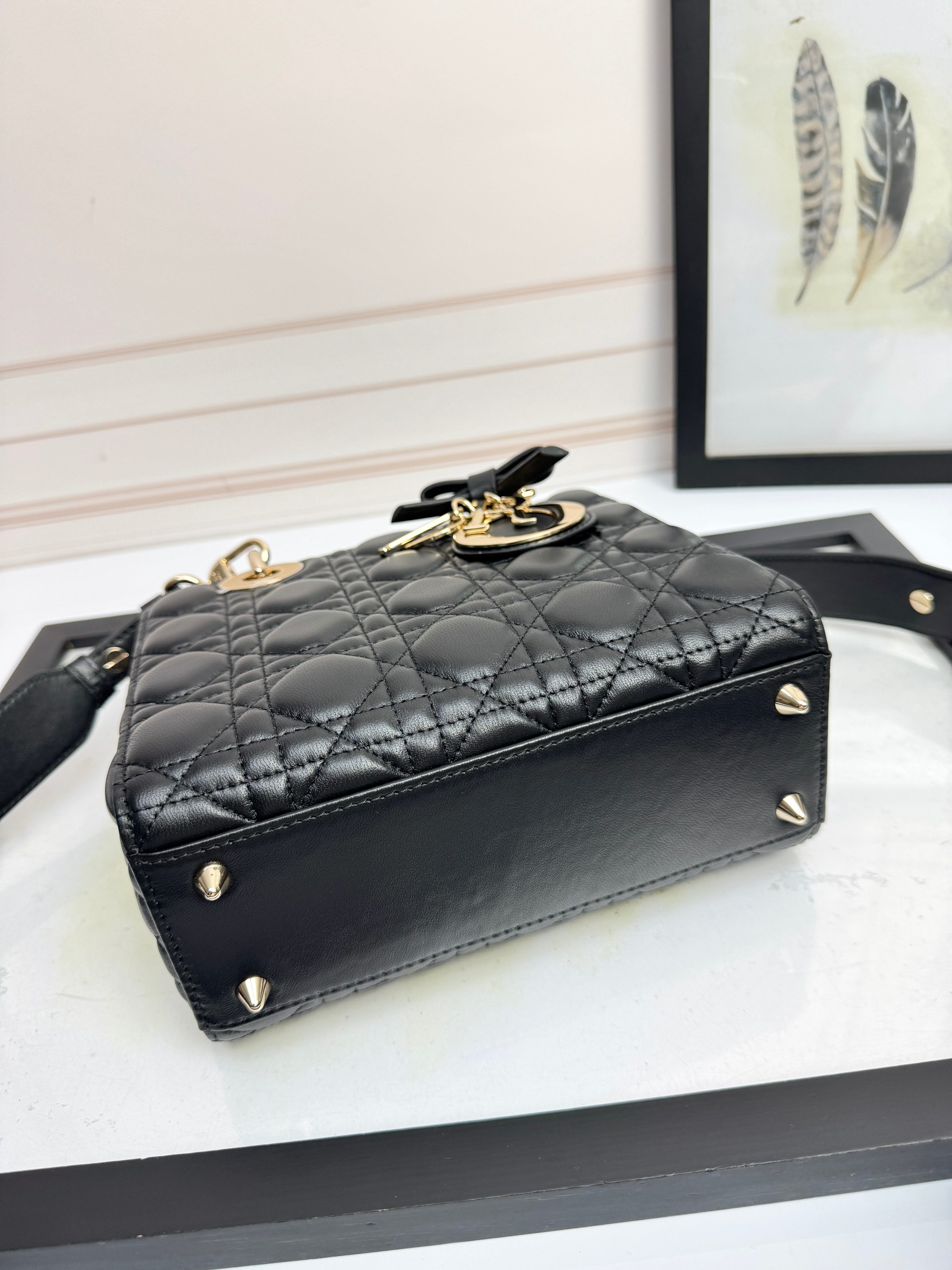 [TOP] Christian Dior Lady Dior Bags with Bow 20x16.5x8cm - 8 Color & GHW - 711 Luxury