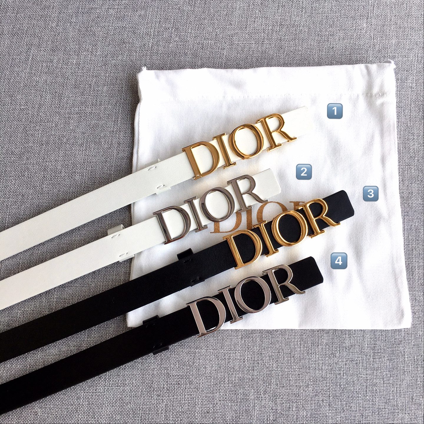 [TOP] Christian Dior Belt 2CM - 4 Colors