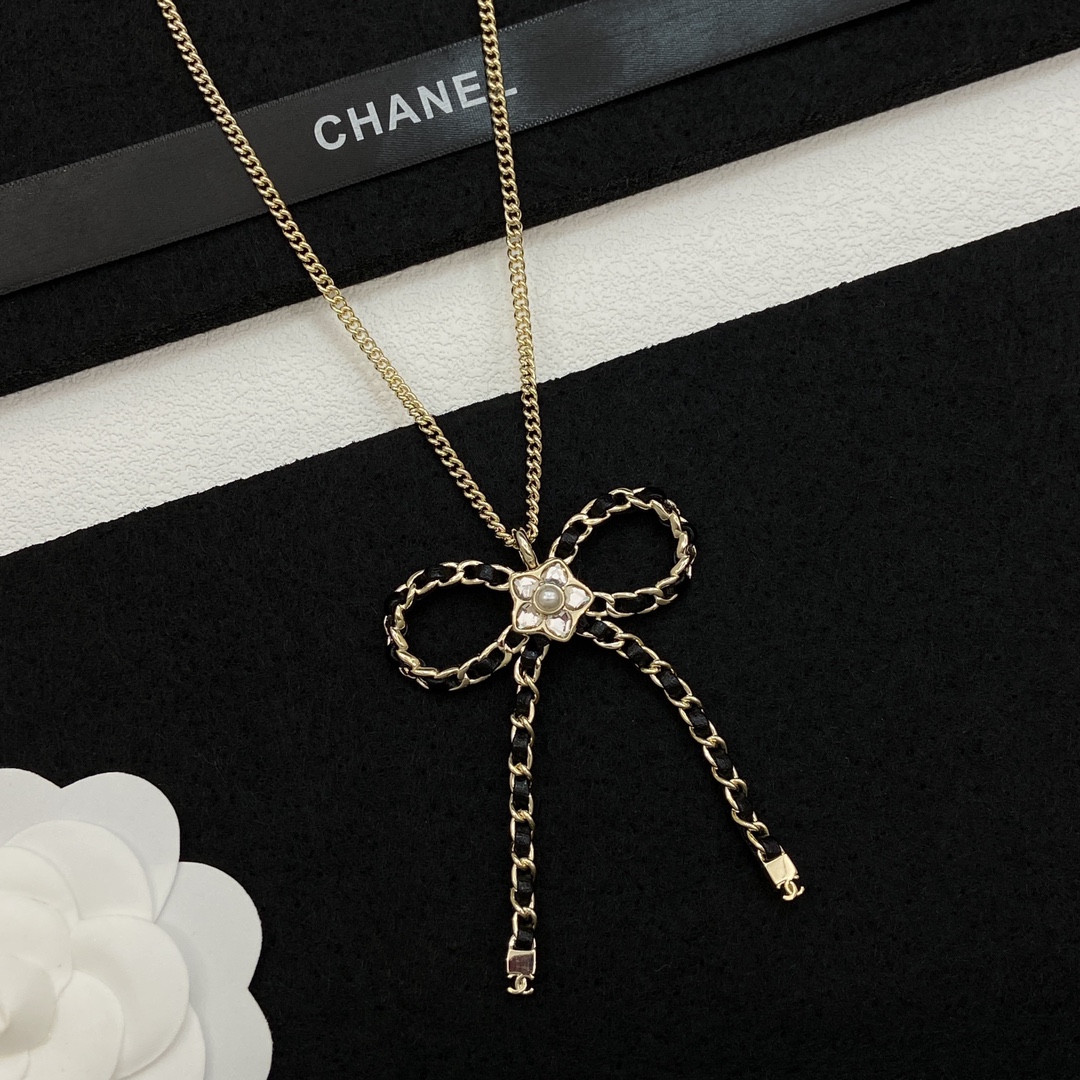 [TOP] CHANEL CC Necklace - Gold