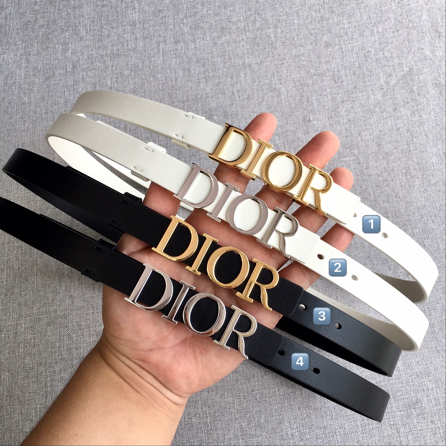 [TOP] Christian Dior Belt 2CM - 4 Colors