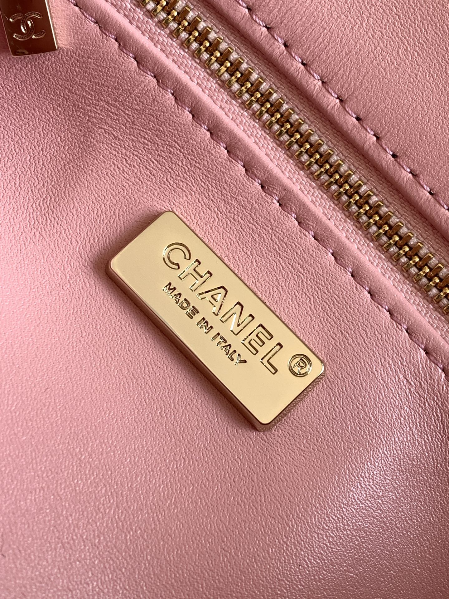 [TOP] CHANEL Classic Flap Bag CF Sequins 21*14*8cm - Pink