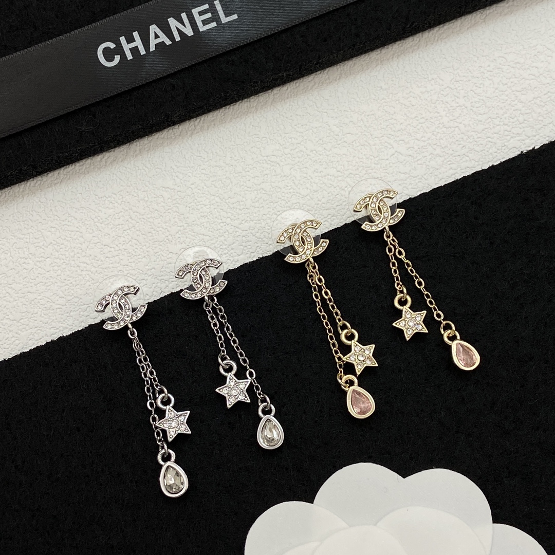 [TOP] CHANEL CC Earrings - 2 Colors