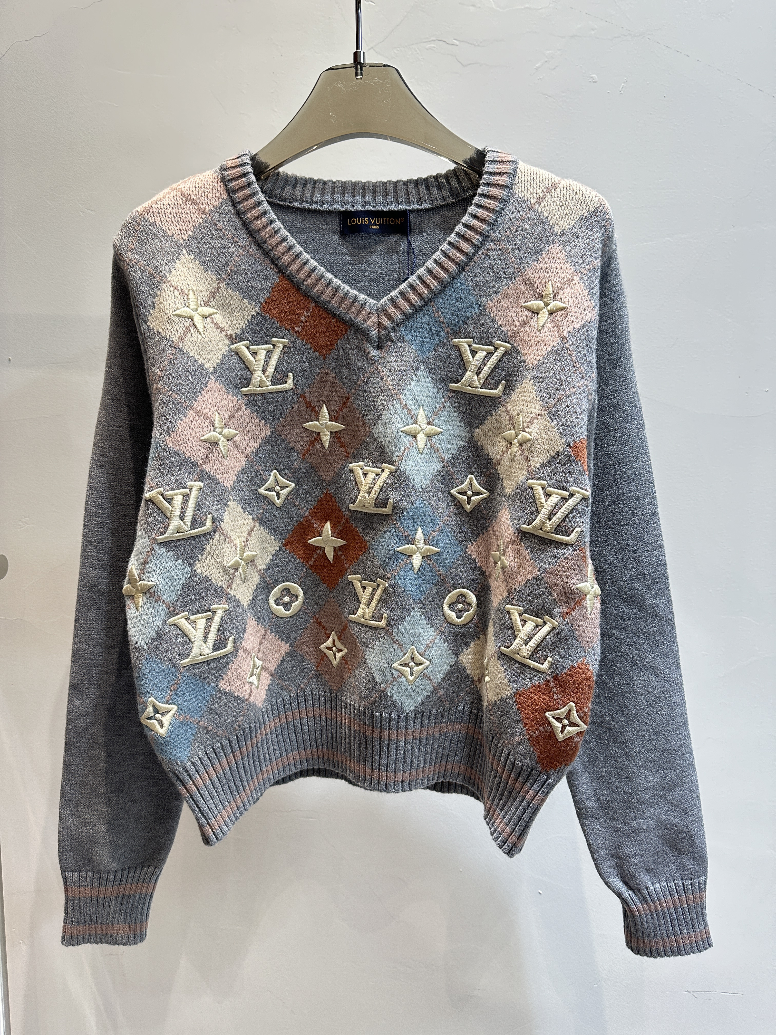 [TOP] Louis Vuitton LV Sweater -  Grey