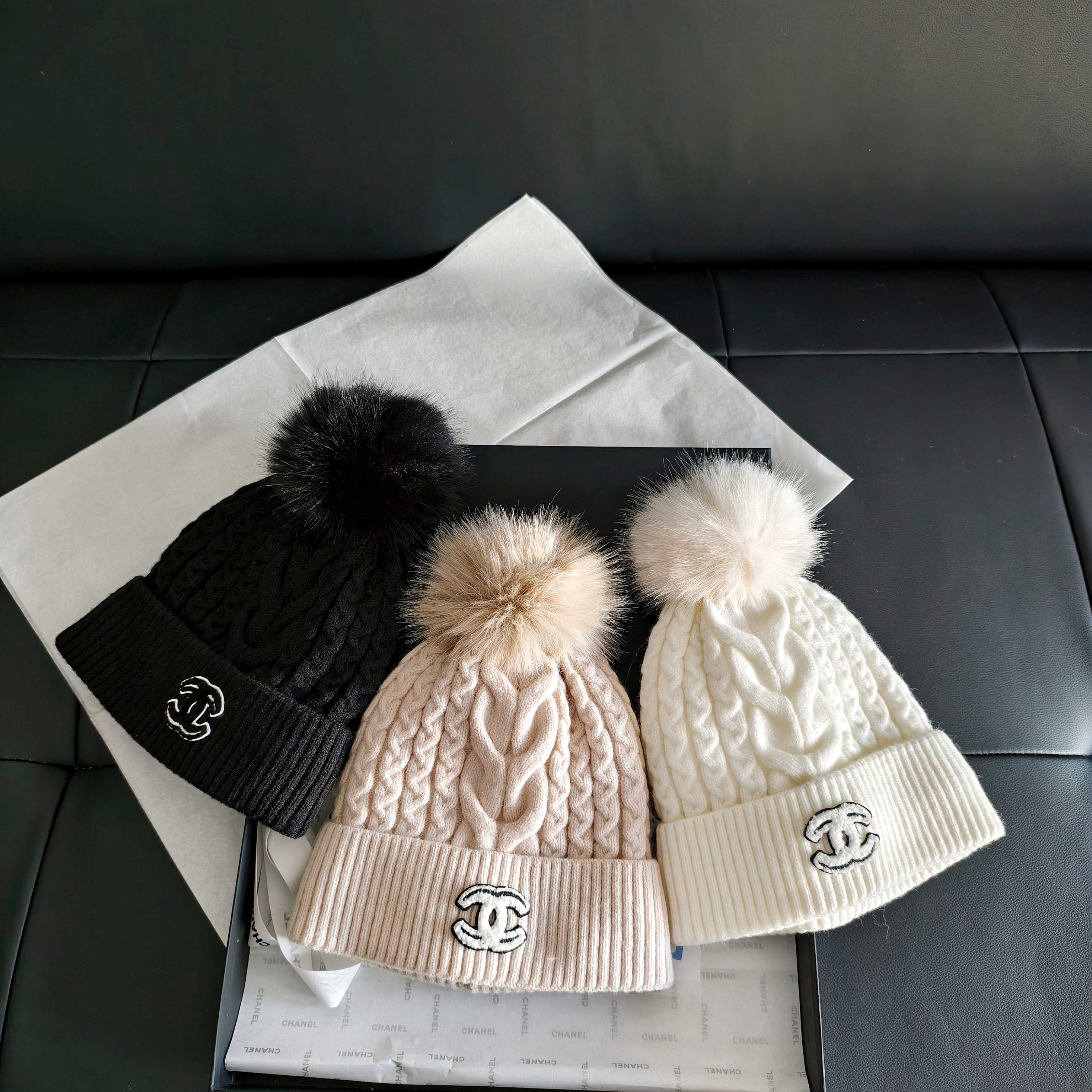 [TOP] CHANEL Knitted Hat - 3 Colour