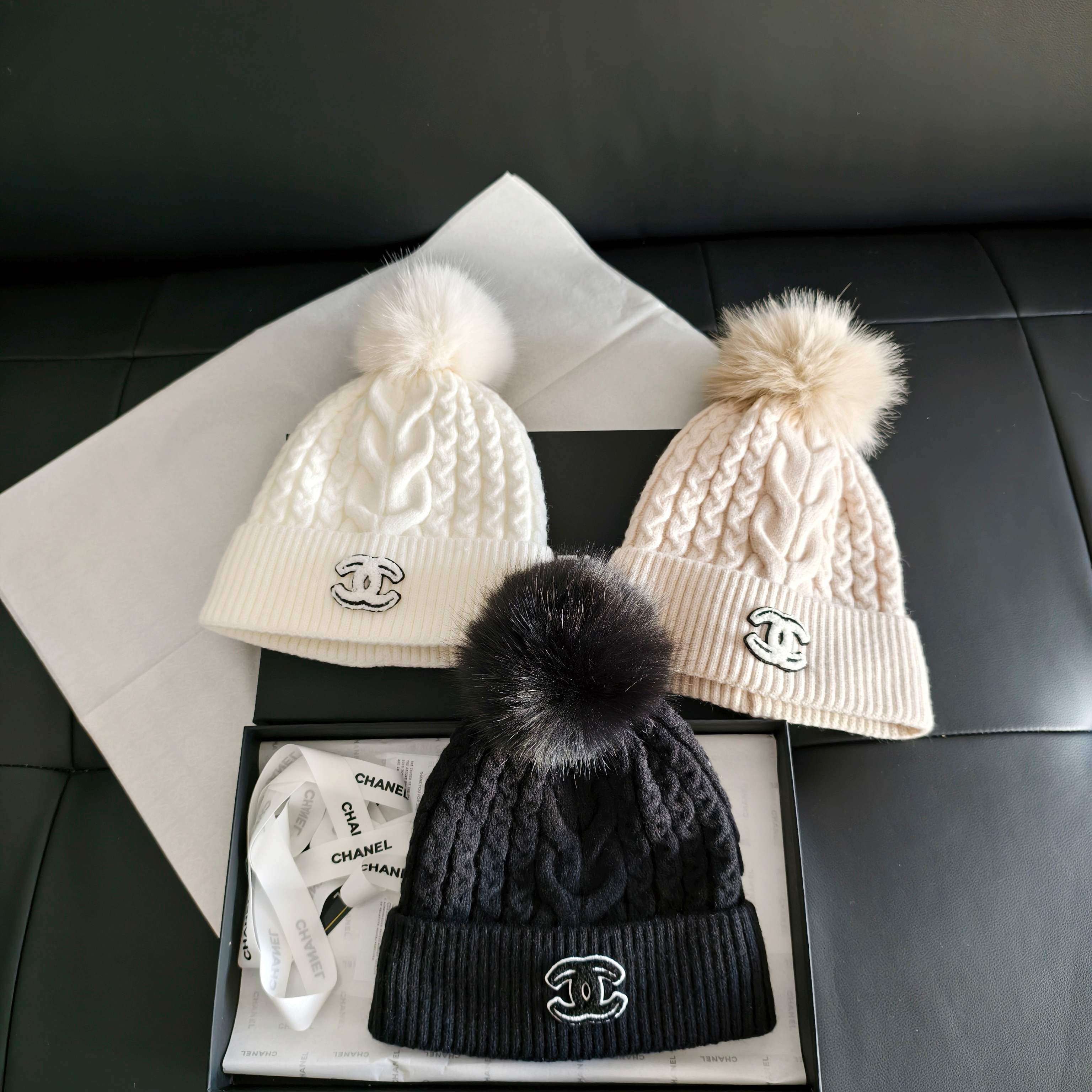 [TOP] CHANEL Knitted Hat - 3 Colour