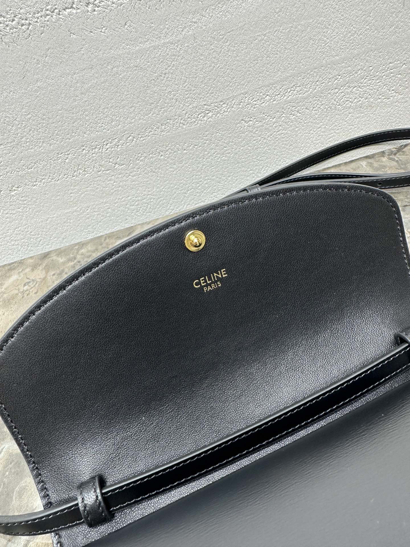 [TOP] CELINE Duo Shoulder Bag 20×13x6cm - Black