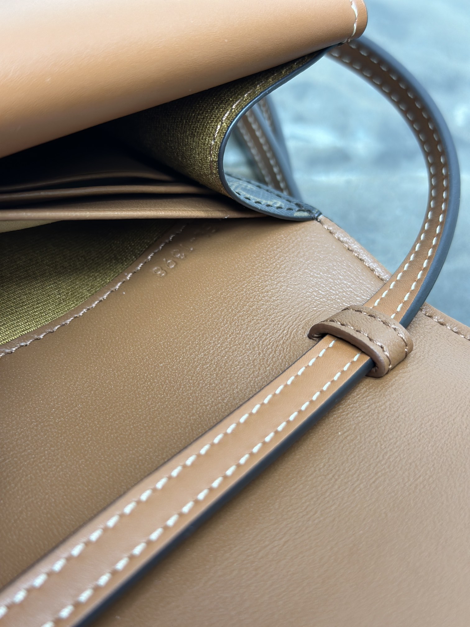 [TOP] CELINE Duo Shoulder Bag Triomphe Printed 20×13x6cm - Brown