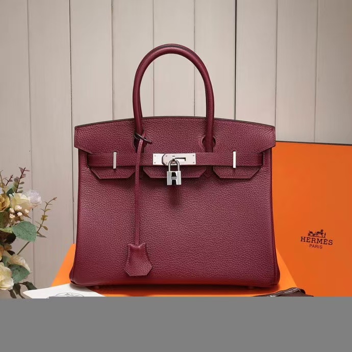 [TOP] HERMES Birkin Togo Leather 25cm/30cm/35cm - Rouge H & SHW
