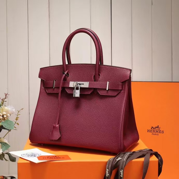 [TOP] HERMES Birkin Togo Leather 25cm/30cm/35cm - Rouge H & SHW