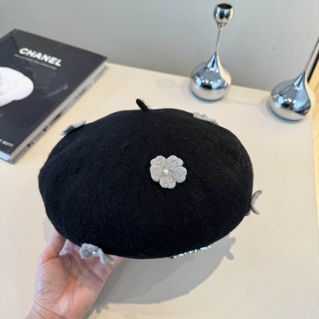 [TOP] CHANEL Beret Hat - 3 Colors