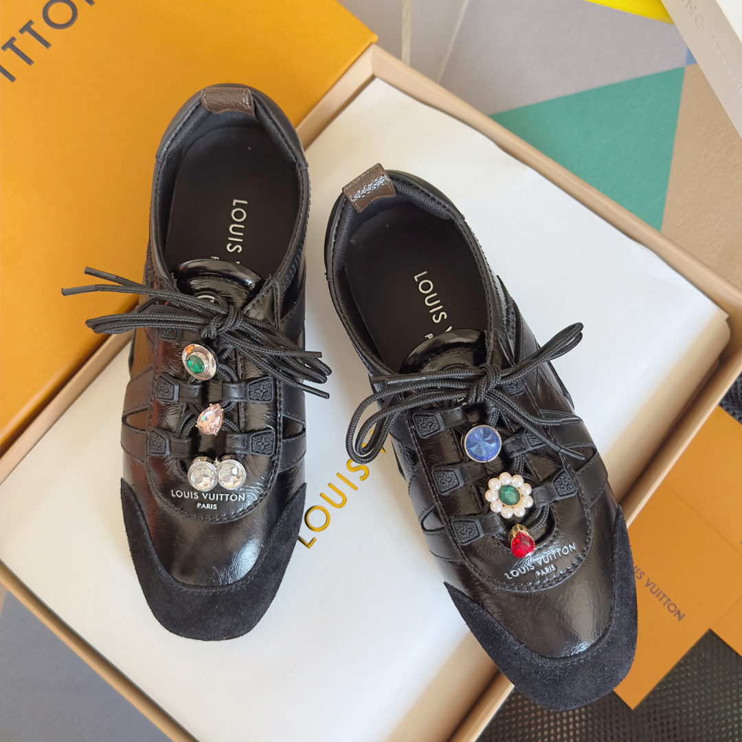 [TOP] Louis Vuitton LV Sneakerina Sneakers - Black