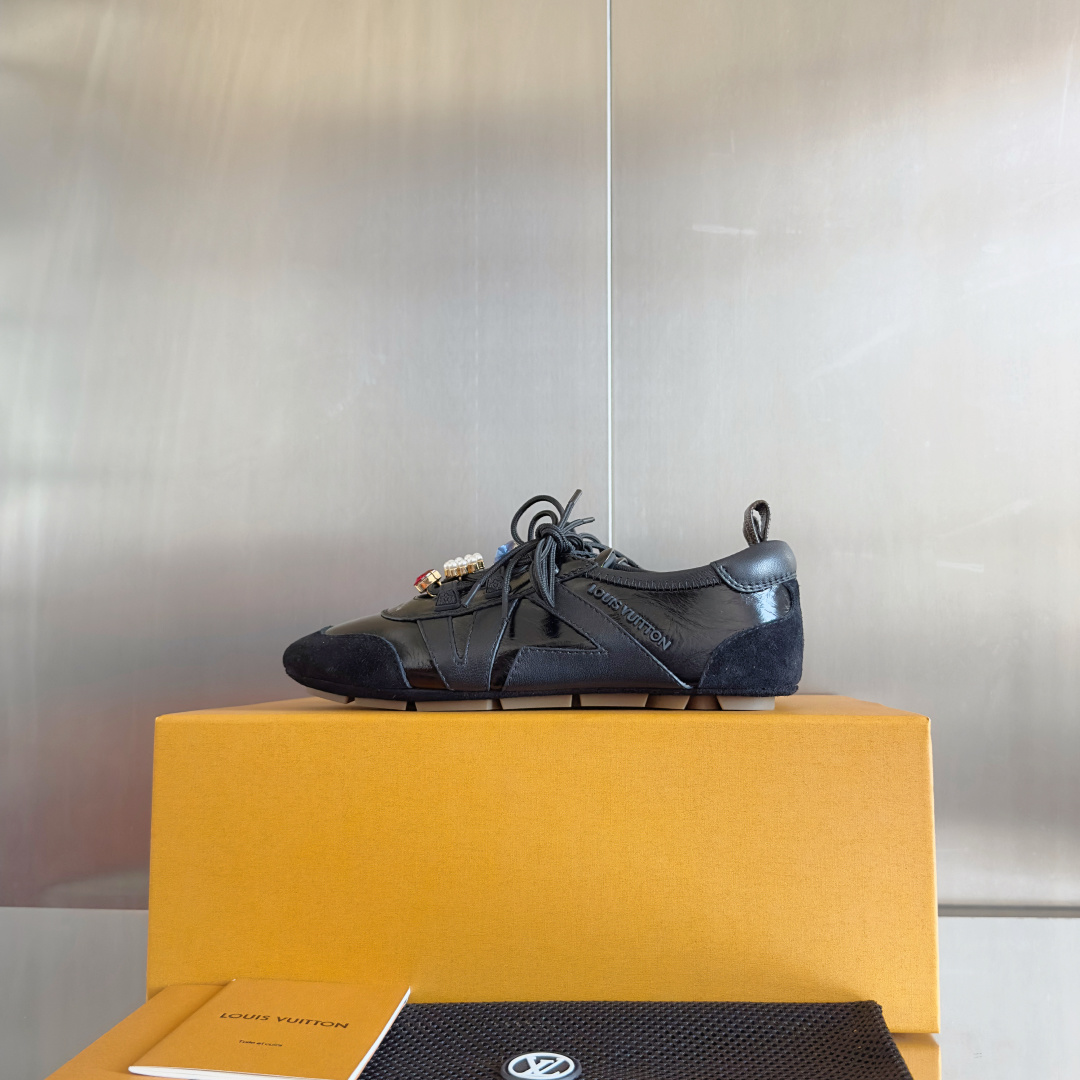 [TOP] Louis Vuitton LV Sneakerina Sneakers - Black