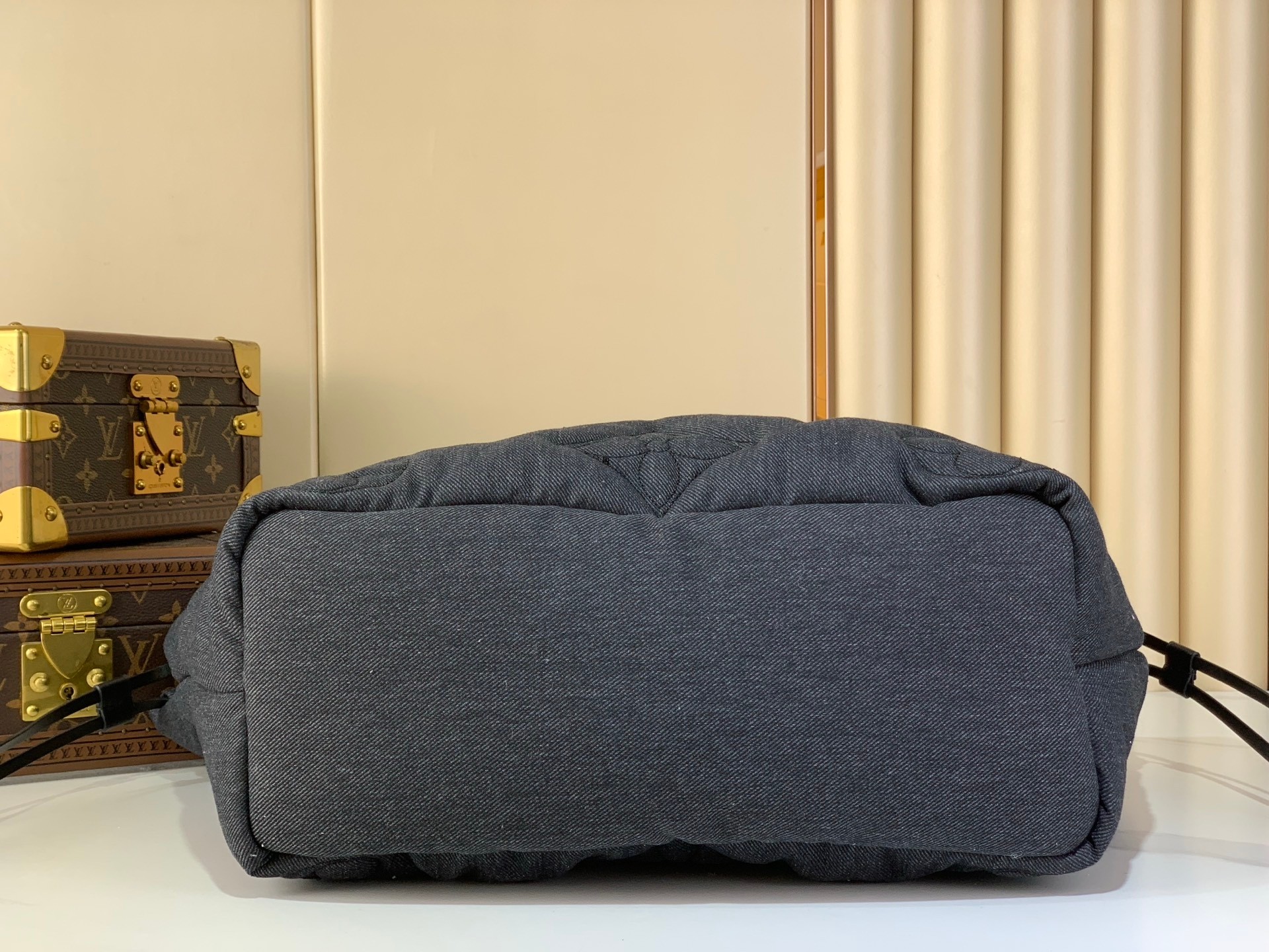 [TOP] Louis Vuitton LV Neverfull Inside Out MM Bag Monogram 18x32x56cm - Denim Gray