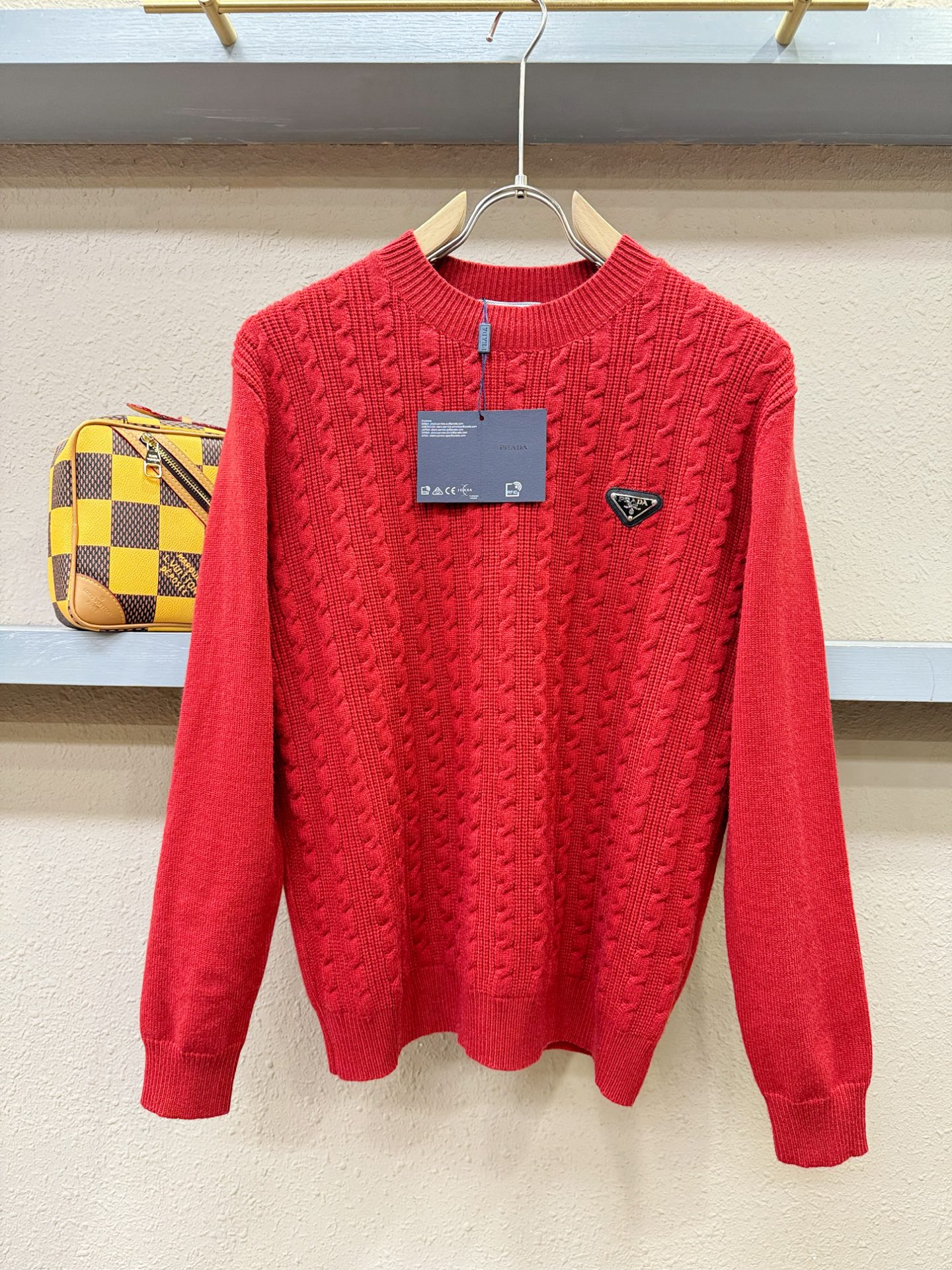 [TOP] PRADA Men's  Sweater - Red