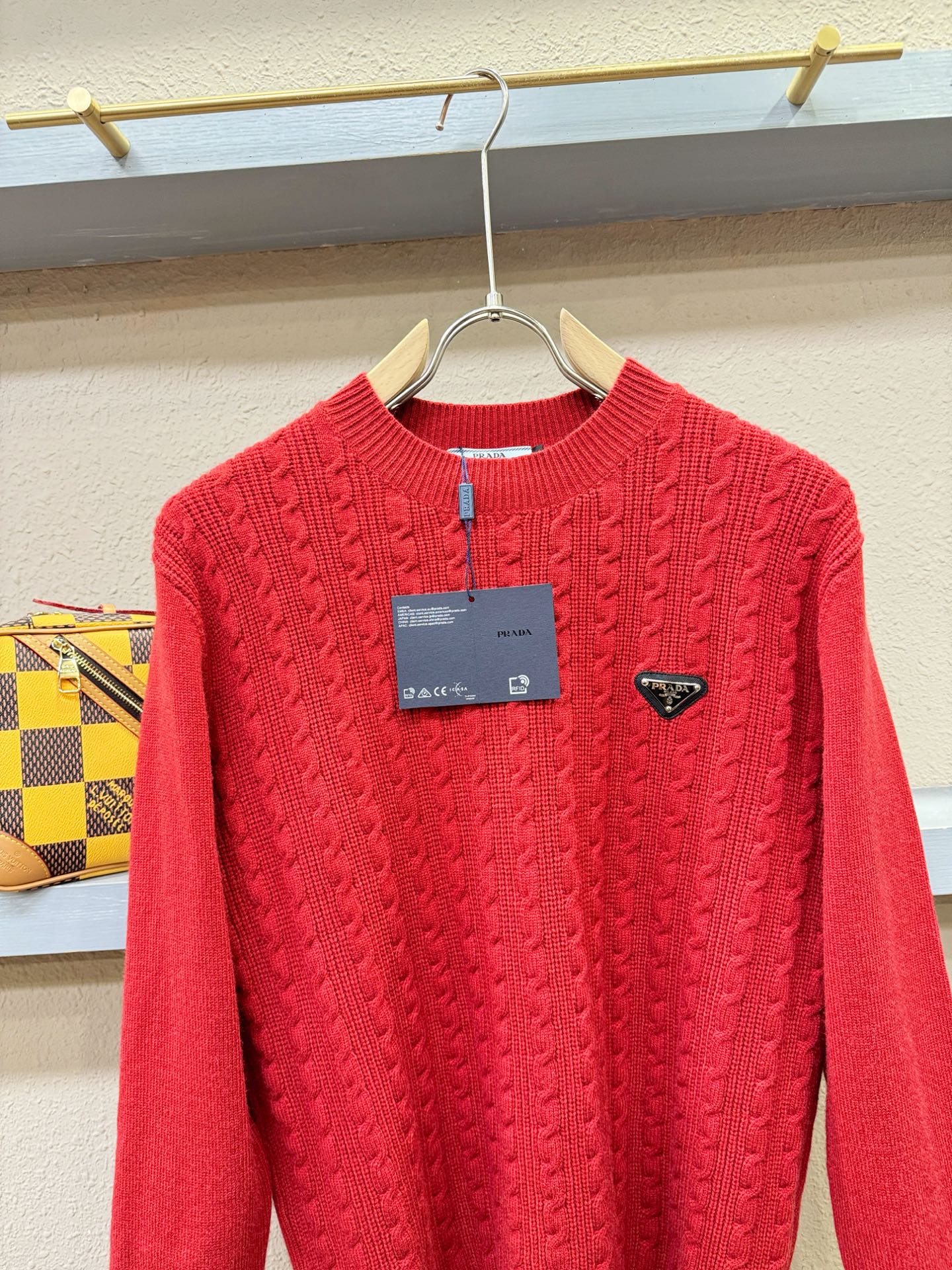 [TOP] PRADA Men's  Sweater - Red