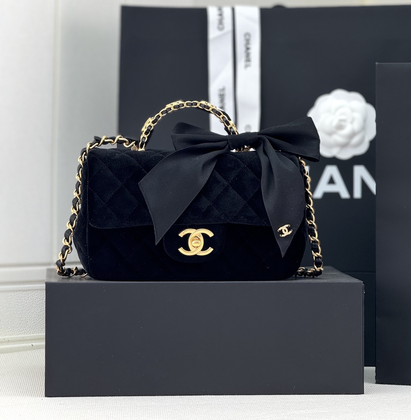 [TOP] CHANEL Flap Bag with Handle 20x13x6cm - 2 Color - 711 Luxury