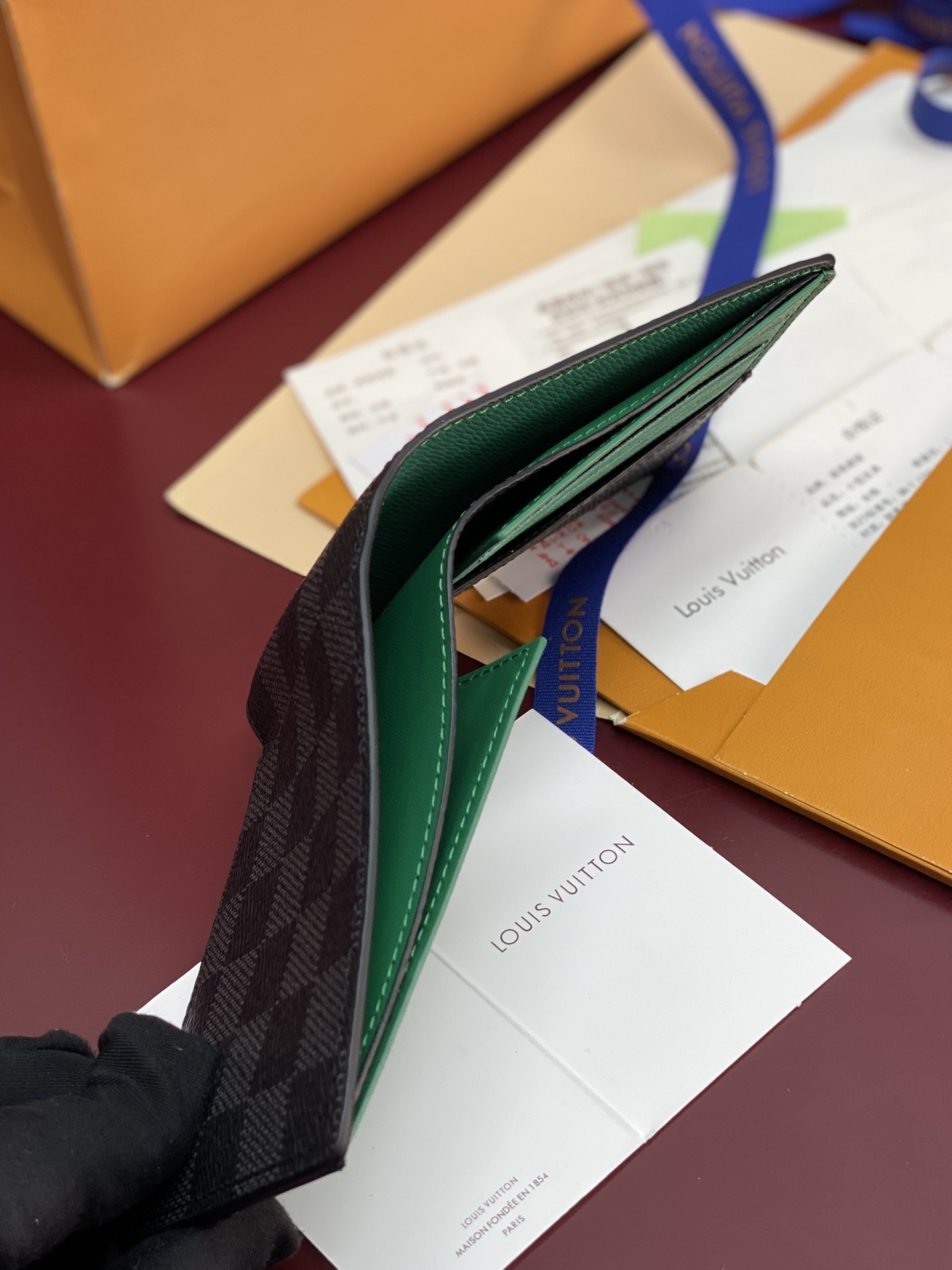 [TOP] Louis Vuitton LV Monogram  Wallet 12/9cm - Black