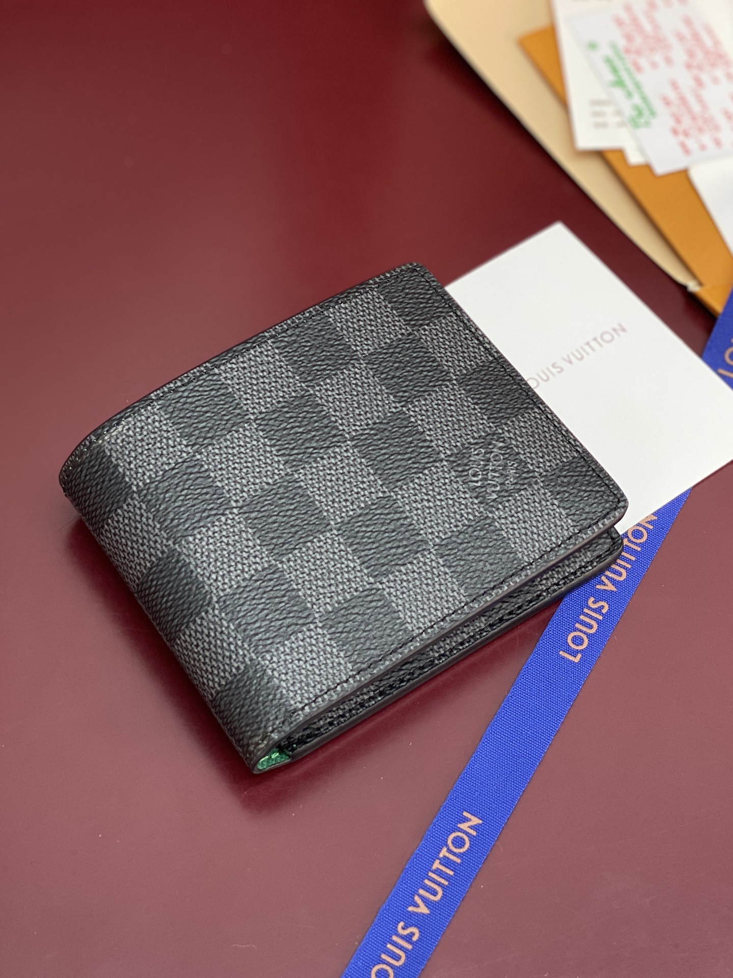 [TOP] Louis Vuitton LV Monogram  Wallet 12/9cm - Black