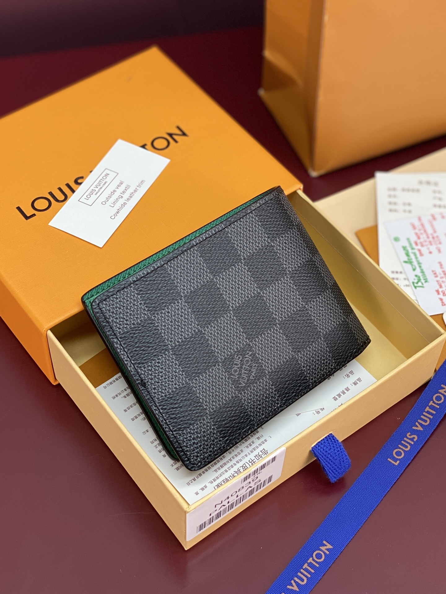 [TOP] Louis Vuitton LV Monogram  Wallet 12/9cm - Black