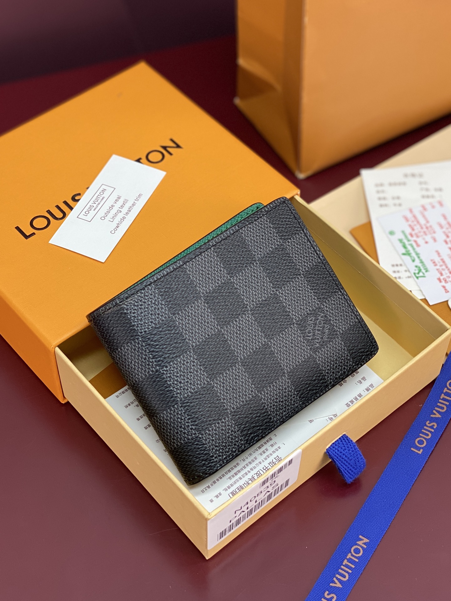 [TOP] Louis Vuitton LV Monogram  Wallet 12/9cm - Black