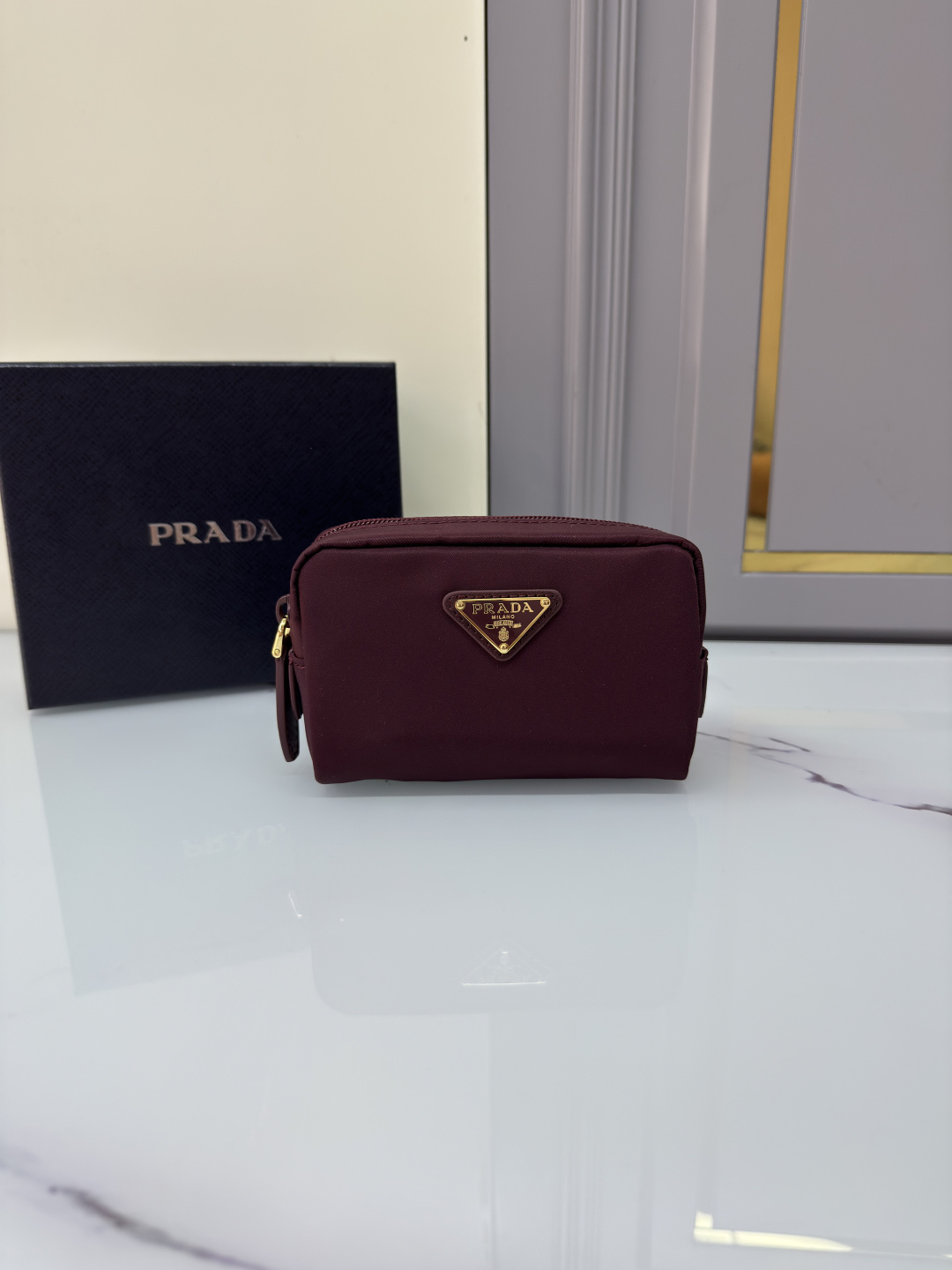 [TOP] PRADA Nylon Clutch 12x8x3.5cm - 7 Colors