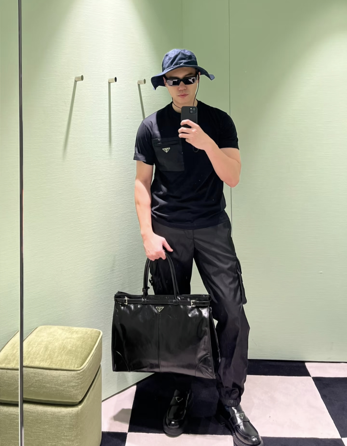 [TOP] PRADA Men's  Lux Soft Bag 50x36x17cm - 3 Colors