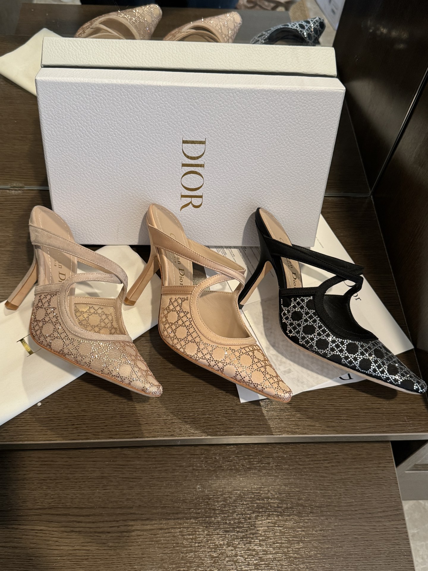 [TOP] Christian Dior High Heels Slippers - 3 Color