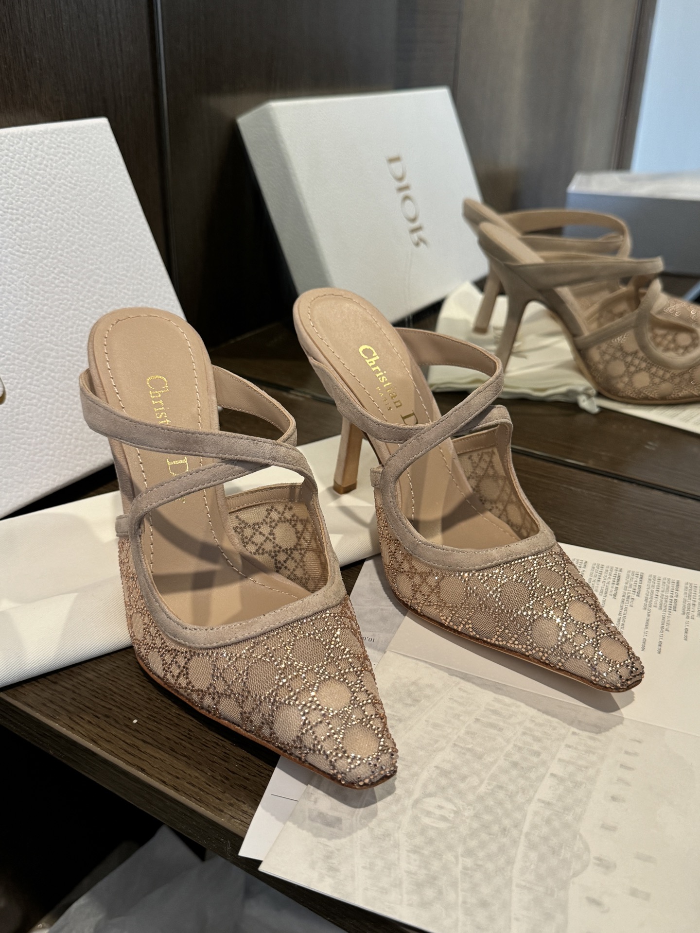 [TOP] Christian Dior High Heels Slippers - 3 Color