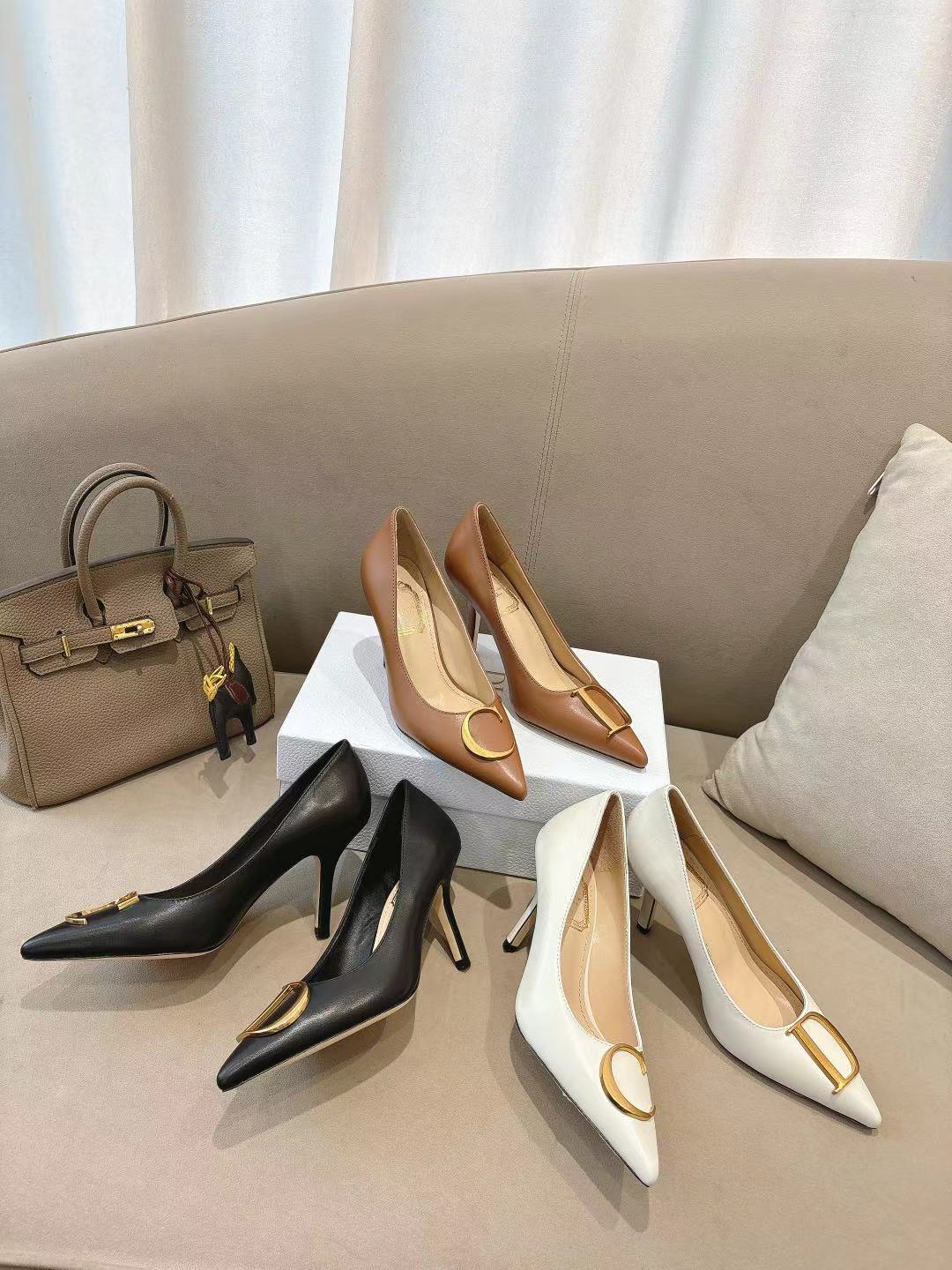 [TOP] Christian Dior 7.5cm High Heels Pumps - 3 Color
