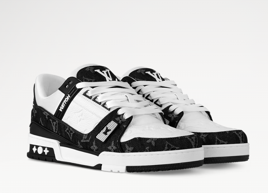 [TOP] Louis Vuitton LV Sneakers Cow Leather - White and Black