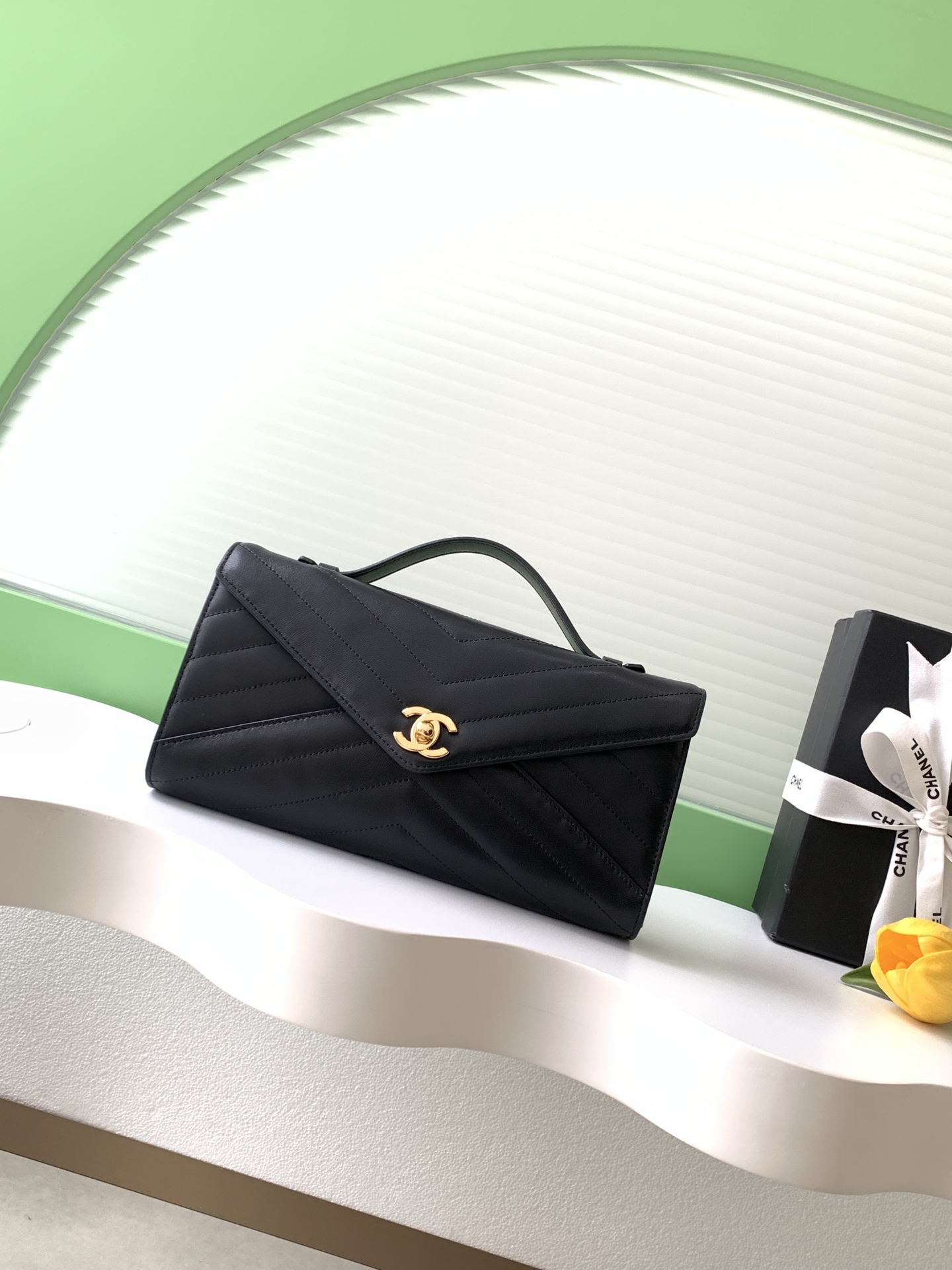 [TOP] CHANEL Envelope Handbag 10-26-5CM - 5 Colors