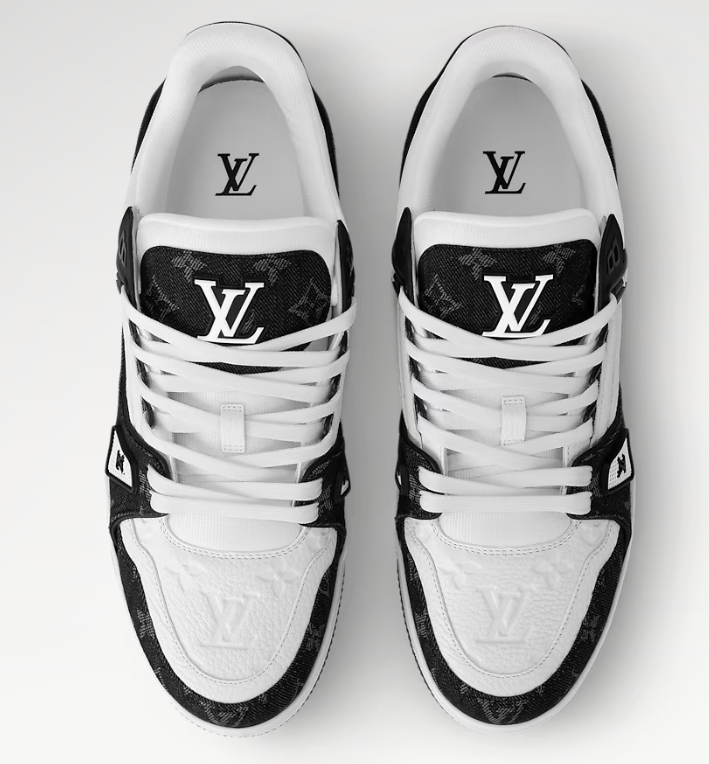 [TOP] Louis Vuitton LV Sneakers Cow Leather - White and Black