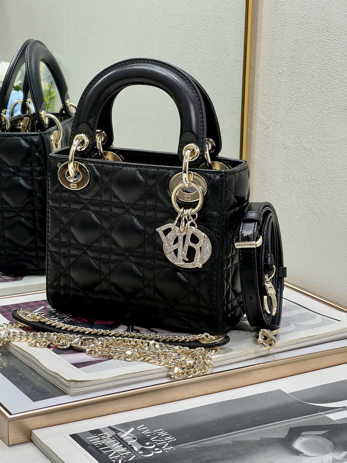 [TOP] Christian Dior Lady Dior Bag 17x15x7cm - 2 Color