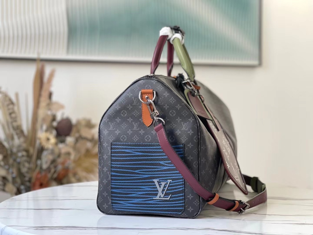 [TOP] Louis Vuitton LV Patchwork Keepall Bandoulière 50 Bag 50x29x23cm - 2 Color