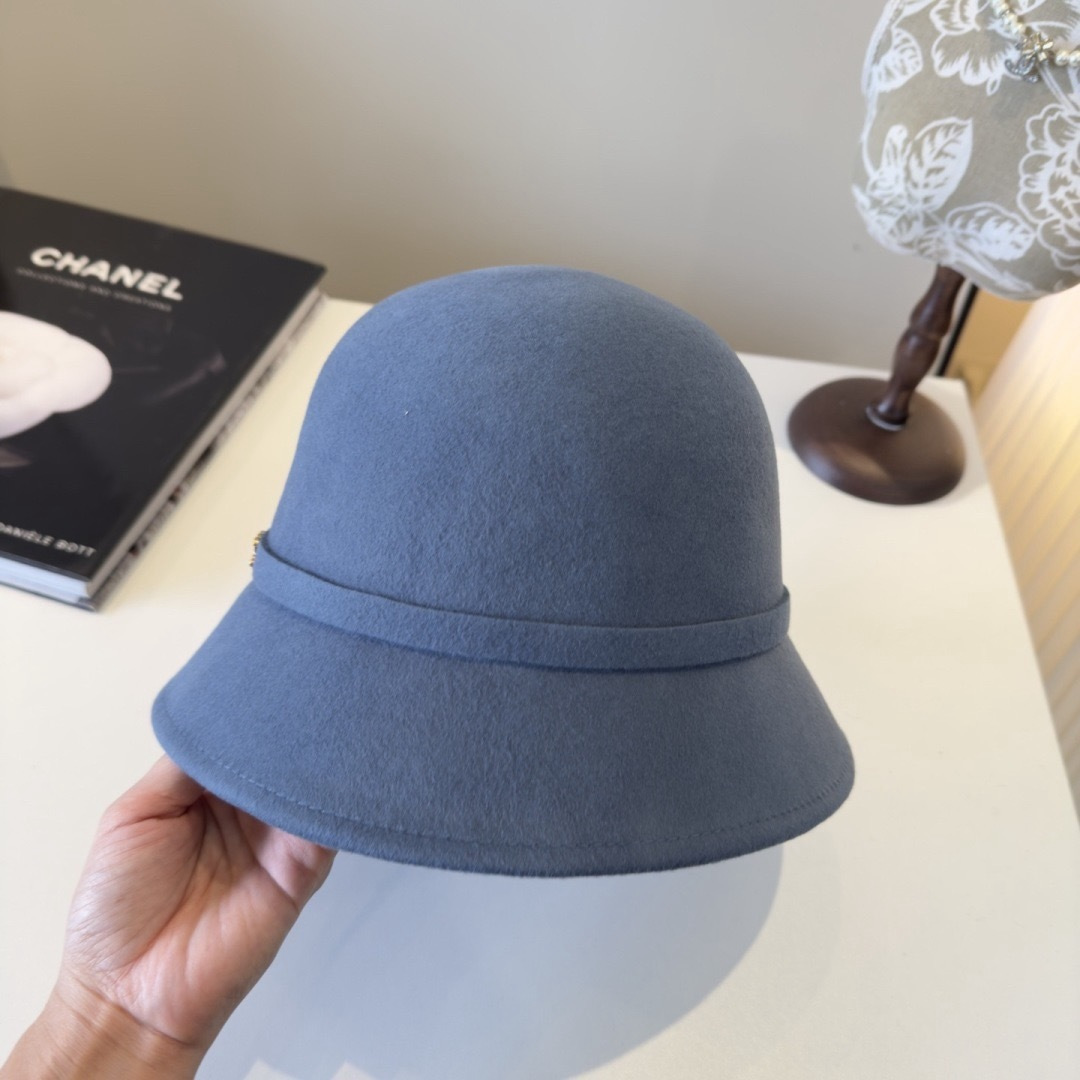 [TOP] CELINE Cashmere Bucket Hat - Blue