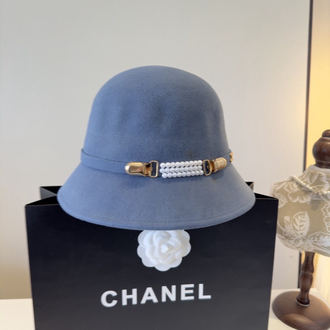 [TOP] CELINE Cashmere Bucket Hat - Blue