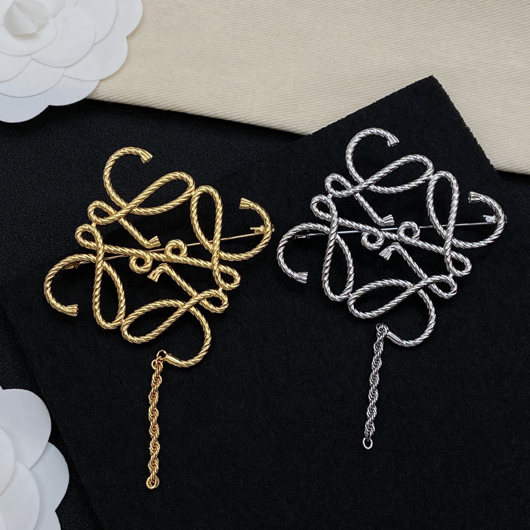 [TOP] LOEWE LOGO Brooches - 2 Colors