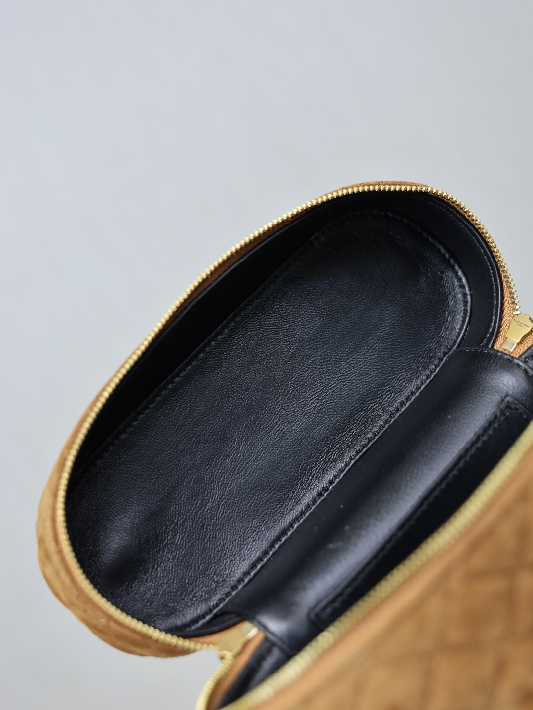 [TOP] Yves Saint Laurent YSL Gaby Mini Suede Makeup Bag 18x11x6.5cm - Brown&GWH